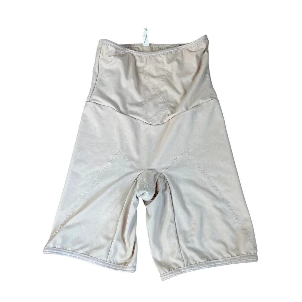 Flexees body shaping short shapewear open crotch high waisted slimming SZ LG